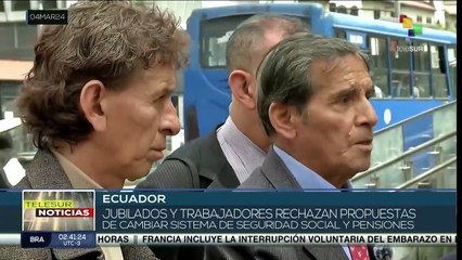 Download Video: Jubilados de Ecuador rechazan propuestas de cambiar sistema de seguridad social y pensiones.