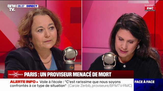 Ce n'est pas du tout un geste de violence , déclare Carole Zerbib (SNPDEN-UNSA) à propos du proviseur menacé de mort accusé d'avoir violenté une élève