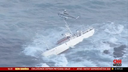 Japonya'da gemi karaya oturdu: Film gibi kurtarma operasyonu