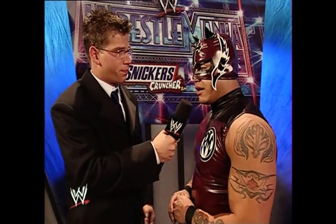 Todd interviews Rey Mysterio after wrestle mania 19 2003