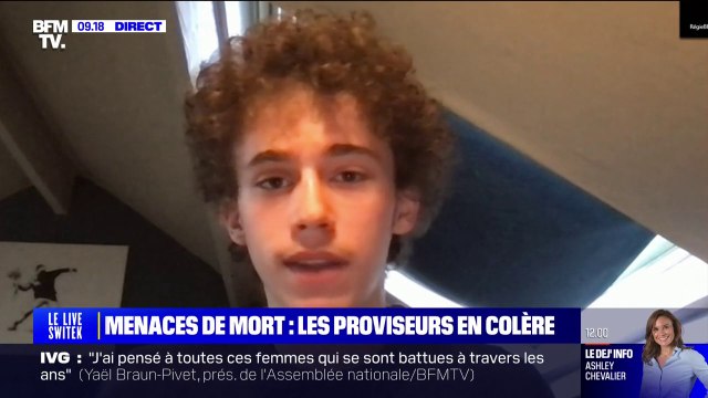 Proviseur menacé de mort: Dans la généralité, il n'y a pas une défiance des élèves envers l'autorité à l'école, affirme Gwenn Thomas-Alves (Union syndicale lycéenne)