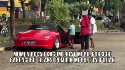 Viral Seorang Bocah Kagum Melihat Mobil Porsche. Reaksi Pemilik Mobil Tuai Pujian