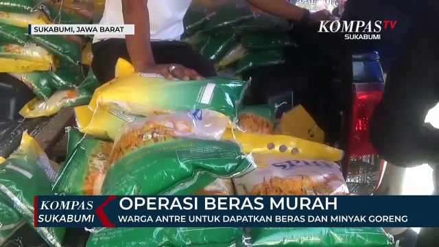 Warga Rela Antre Untuk Dapatkan Beras Murah Dan Minyak Goreng