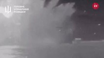 Ukrainian Defense Intelligence shared a video of the Russian Sergey Kotov patrol ship being destroyed