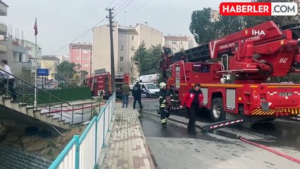 Öğrenci yurdunun çatısı yandı