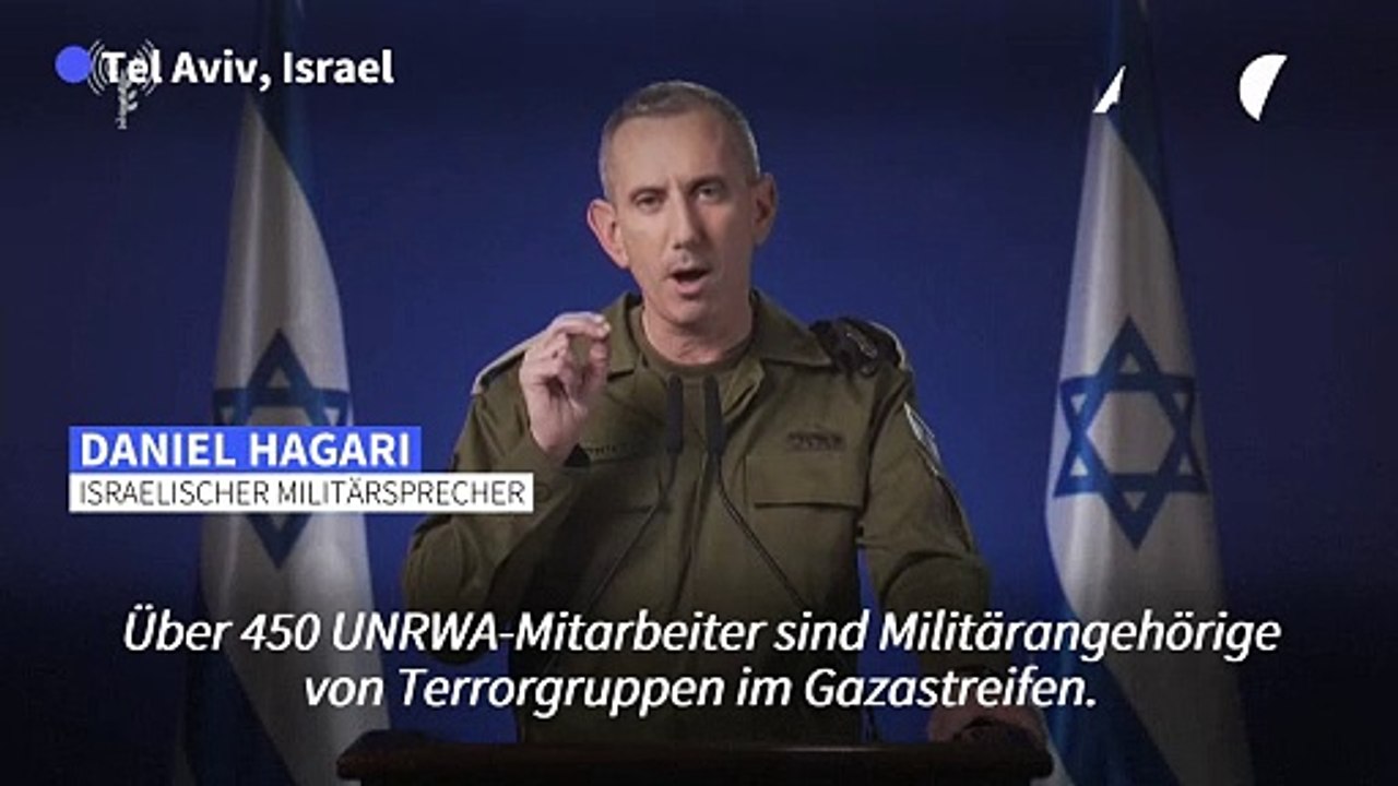 Israel wirft UNRWA Beschäftigung von 450 'Terroristen' vor