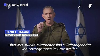 Israel wirft UNRWA Beschäftigung von 450 "Terroristen" vor
