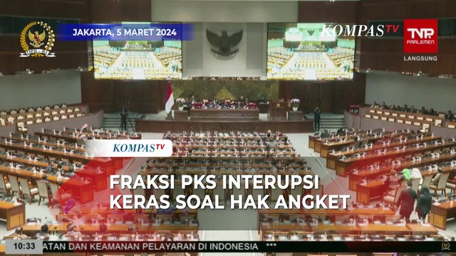 Fraksi PKS Aus Hidayat Nur Interupsi Keras Soal Hak Angket