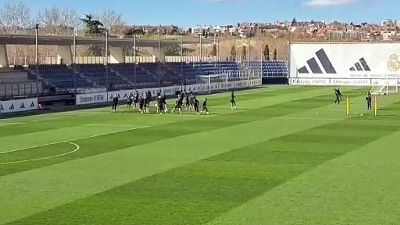 El último entrenamiento del Real Madrid antes del partido antes del RB Leipzig