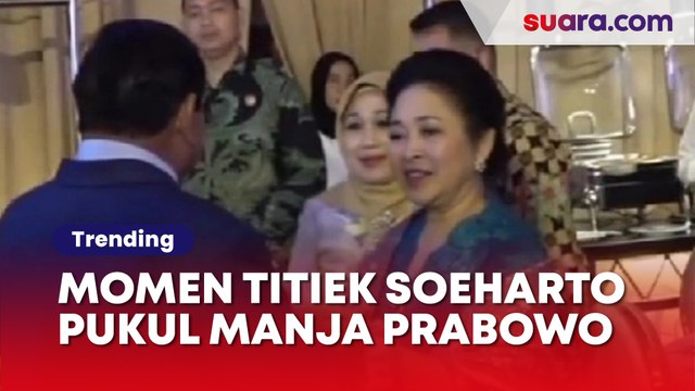 Momen Titiek Soeharto Pukul Manja Prabowo Saat Hadiri Pesta Pernikahan Anak Mentan