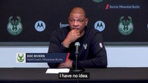 'Way to bring the mood down' - Rivers quizzed about Giannis return