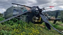 İzmir'de askeri helikopter araziye zorunlu iniş yaptı