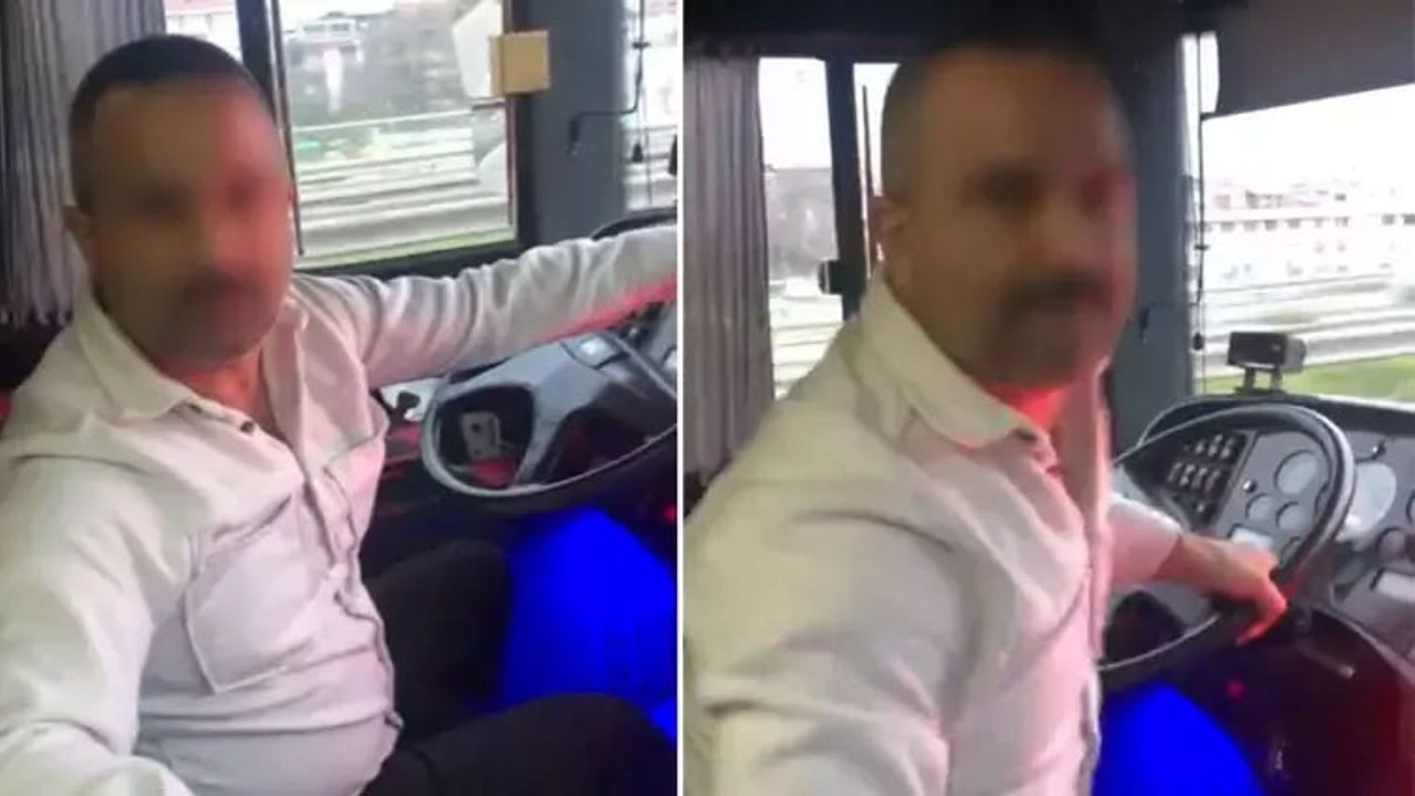 Otobüs şoförü direksiyonu bırakıp öğretmene saldırdı