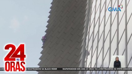 "French Spiderman", umakyat sa gusali sa Makati bilang suporta sa Pilipinas sa isyu sa West Phl Sea | 24 Oras