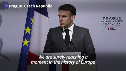 Macron urges Ukraine's allies not to be 'cowards'