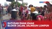 Ratusan Emak-Emak Blokir Jalan di Deli Serdang, Lalu Lintas Jalinsum Lumpuh