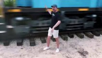 Train VS Giant Pit Mr beast new video Official Video #mrbeast