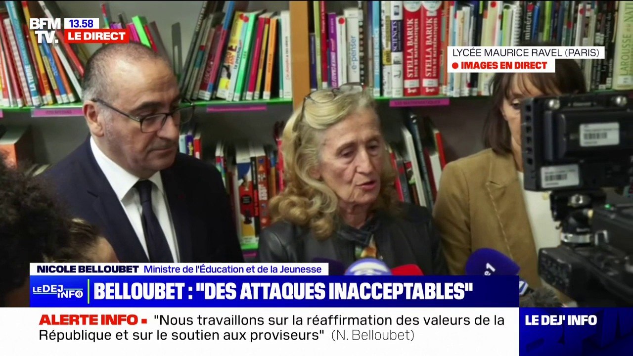Proviseur menacé de mort à Paris: "Nous sommes extrêmement vigilants par rapport aux réseaux sociaux" déclare la ministre de l'Éducation nationale, Nicole Belloubet