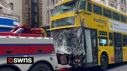 Shocked eye witnesses describe London bus crash horror