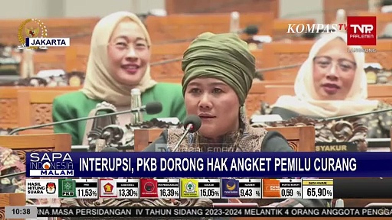 Momen Luluk Nur Hamidah PKB Interupsi Sidang Paripurna DPR, Dukung Hak Angket