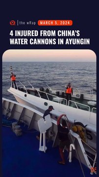 4 Filipinos hurt after China uses water cannons vs Ayungin resupply vessel