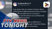 PBBM confirms former FL Imelda Marcos has slight case of pneumonia, fever