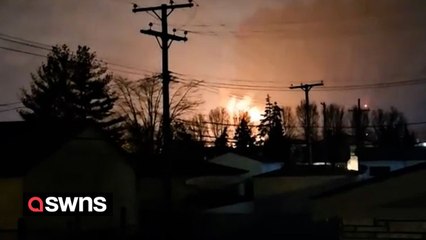 Nearby residents capture the deadly explosion at a vape factory in Michigan