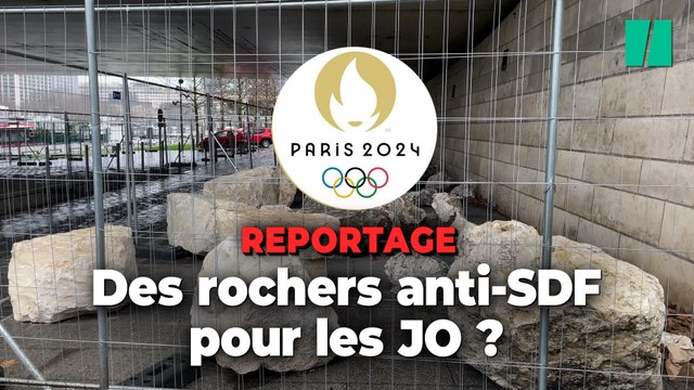 Ces rochers anti-SDF et anti-migrants au bord de la Seine font-ils partie du dispositif des Jeux Olympiques ?