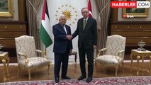 Cumhurbaşkanı Erdoğan, Filistin Devlet Başkanı Mahmud Abbas'ı kabul etti