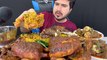 ASMR; Eating Spicy Mutton Chops Biryani+Spicy Two Whole Chicken+Spicy Mutton & Eggs Curry Mukbang