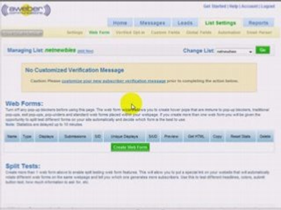 Making Email Subcribers Lists