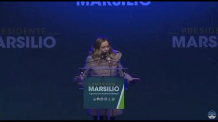 Abruzzo, Meloni: dalla piazza prendo la benzina per andare avanti