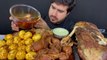 ASMR; Eating Spicy Eggs Curry+Chicken Curry+Raosted Mutton Legs+Extra Spicy Gravy || Real Mukbang