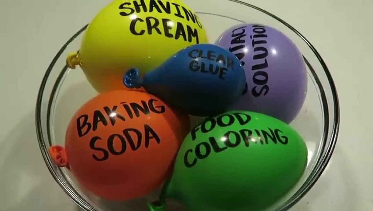 Making 3 Different Satisfying Slimes with Balloons!_2