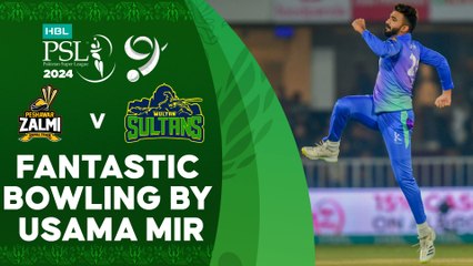 Fantastic Bowling By Usama Mir | Peshawar Zalmi vs Multan Sultans | Match 21 | HBL PSL 9 | M1Z2U