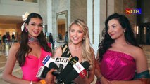 CONTESTANTS OF 71ST MISS WORLD CELEBRATING INTERNATIONAL WOMENS DAY AT JIO CONVENTION CENTRE