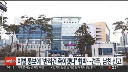 이별 통보에 "반려견 죽이겠다" 협박…견주, 남친 신고