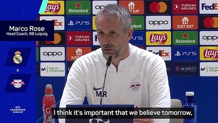Rose calls for Leipzig players to believe in upsetting Real Madrid