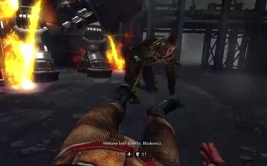 Caroline Kicking robot butts