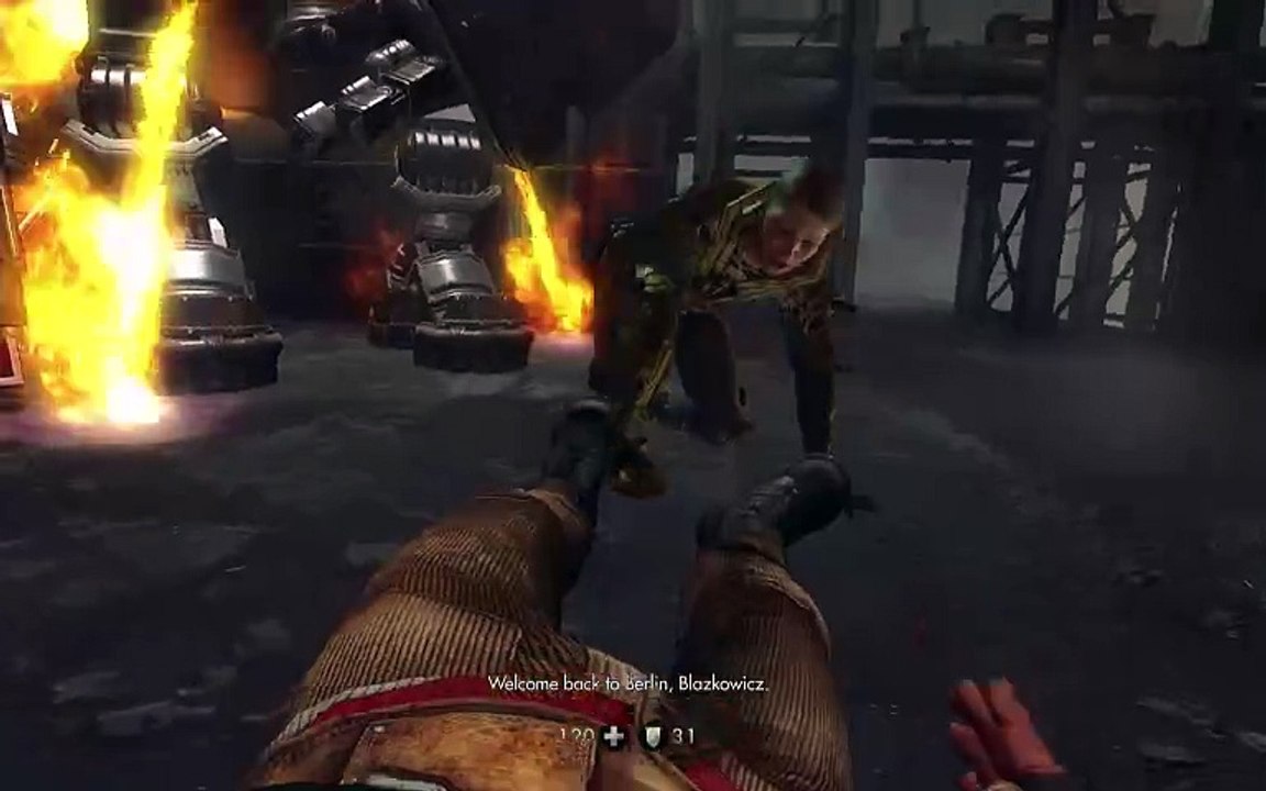 Caroline Kicking robot butts