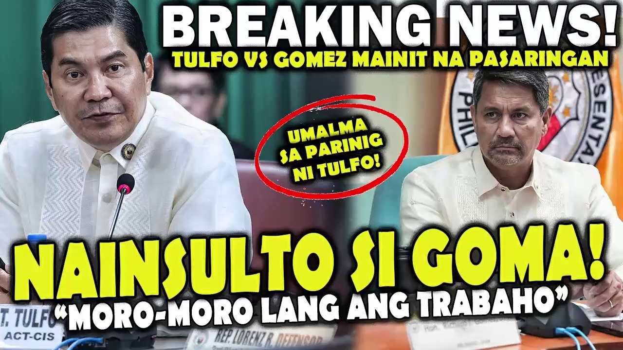 Goma umalma sa mga pasaring ni Tulfo. Pumalag sa mga akusasyon na moro-moro lang ang trabaho nila