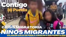 Niños migrantes de Puebla rescatados en Arizona llegan a Nueva York