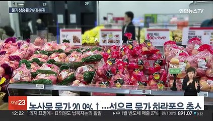 물가상승률 다시 3%대…과일값 32년 만에 최대 폭등