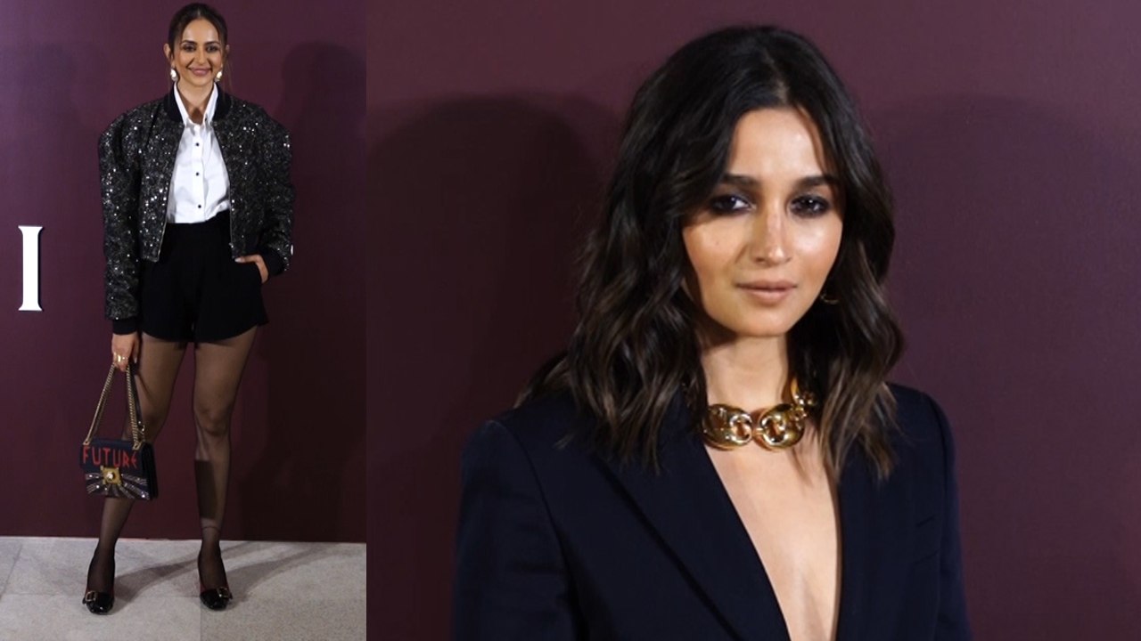 Gucci के Event में Alia Bhatt और Rakul Preet Singh ने ढाया कहर, All Black Look में लगी Glamours!