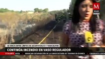 Controlan en un 90% el incendio en el Vaso Regulador 'El Cristo' en Naucalpan, Edomex