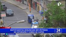 Comas: mototaxista denuncia ser víctima de extorsión y cobro de cupos