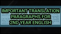 IMPORTANT TRANSLATION PARAGRAPHS FOR 2ND YEAR ENGLISH
