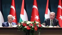 Cumhurbaşkanı Erdoğan, Filistin Devlet Başkanı Abbas ile ortak basın toplantısı gerçekleştirdi