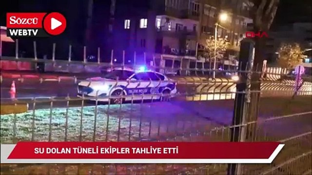 Antalya'da Sağnak; su dolan tüneli ekipleri tahliye etti