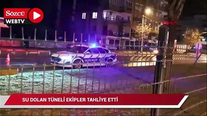 Antalya'da Sağnak; su dolan tüneli ekipleri tahliye etti
